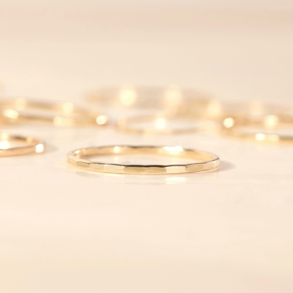 Catbird Classic Hammered Gold Ring